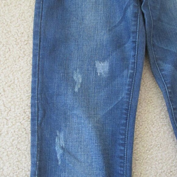 Liuces Distressed Womens Jeans Size 5 Denim Rhinestone Pockets Pants Juniors - Picture 11 of 11